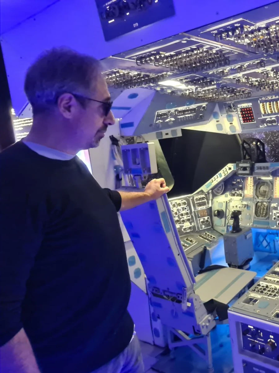 Maurizio Viviani in a technical control environment